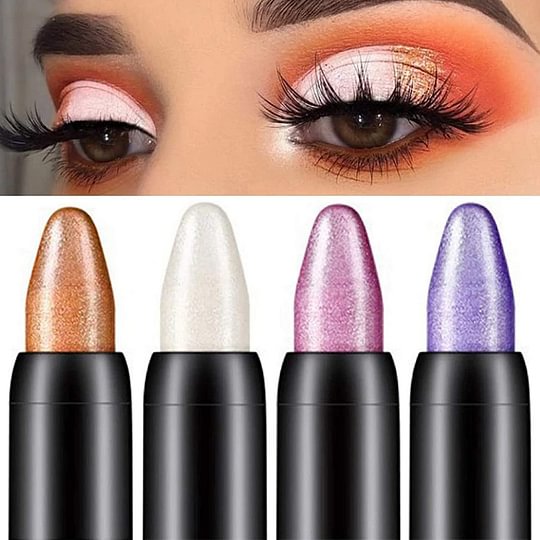 Arenzza 15-color waterproof glitter eyeshadow and eyeliner pencil set with vibrant shades and precise applicator tips.