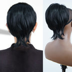 Arenzza synthetic claw clip-in ponytail hair extension with a sleek hair bun for easy DIY hair styling.