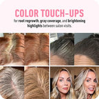 Arenzza Root Cover Up cosmetics tube with applicator brush, designed for quick, natural-looking hair color touch-ups.