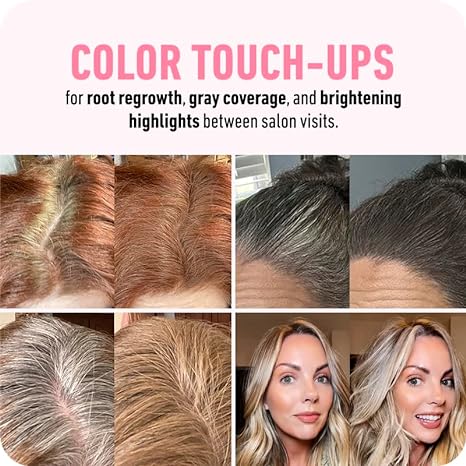 Arenzza Root Cover Up cosmetics tube with applicator brush, designed for quick, natural-looking hair color touch-ups.