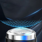 Arenzza mini portable electric shaver for cosmetics, compact design with shaving head and power button visible in the image.