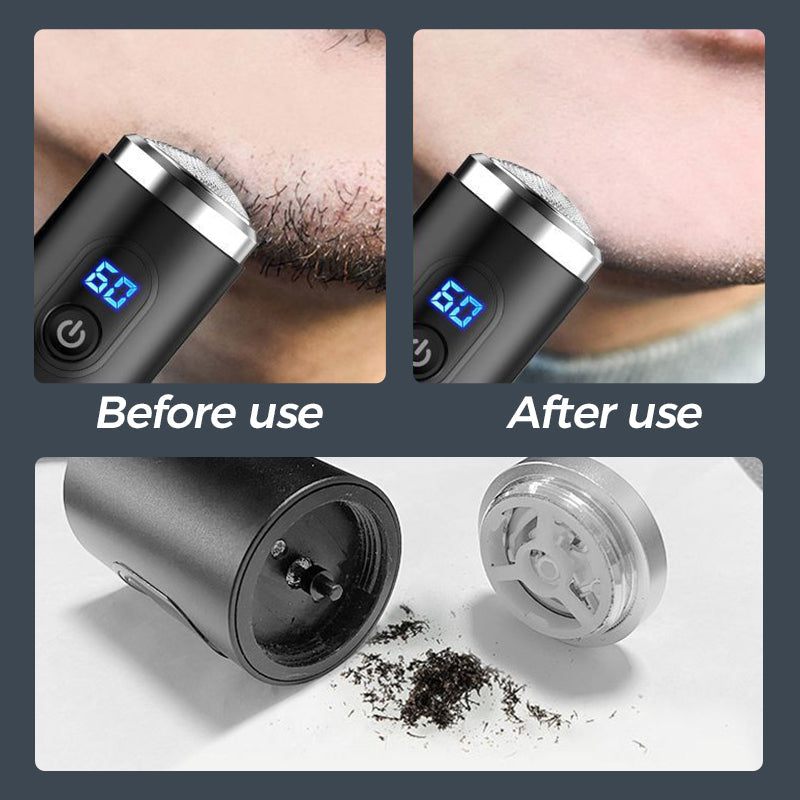Arenzza mini portable electric shaver for cosmetics, compact design with a sleek black finish, ideal for on-the-go grooming.