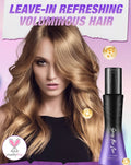 Arenzza leave-in hair spray in a pump bottle, providing refreshing, volumizing, non-sticky hair care for a fuller look.