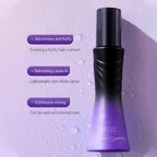 Arenzza leave-in hair spray in a clear bottle with a spray nozzle, designed to add volume and freshness to hair.