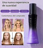 Arenzza leave-in hair spray bottle with a sleek design, showcasing the volumizing, non-sticky spray for refreshed, full hair.