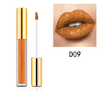 Arenzza Metallic Liquid Diamond Glitter Lipstick with shimmering silver and holographic finish, displayed in a sleek tube.