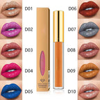 Arenzza Metallic Liquid Diamond Glitter Lipstick in a shimmering, metallic shade with a smooth, glossy finish for bold lips.