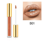 Arenzza Metallic Liquid Diamond Glitter Lipstick in a sleek tube, showcasing shiny, glittery silver lipstick with a metallic finish.