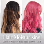 Arenzza bleach-free nourishing hair dye in a vibrant cosmetic container, showcasing the colorful packaging with product details.