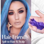 Arenzza bleach-free nourishing hair dye in a vibrant shade, displayed in a cosmetic bottle with colorful packaging.