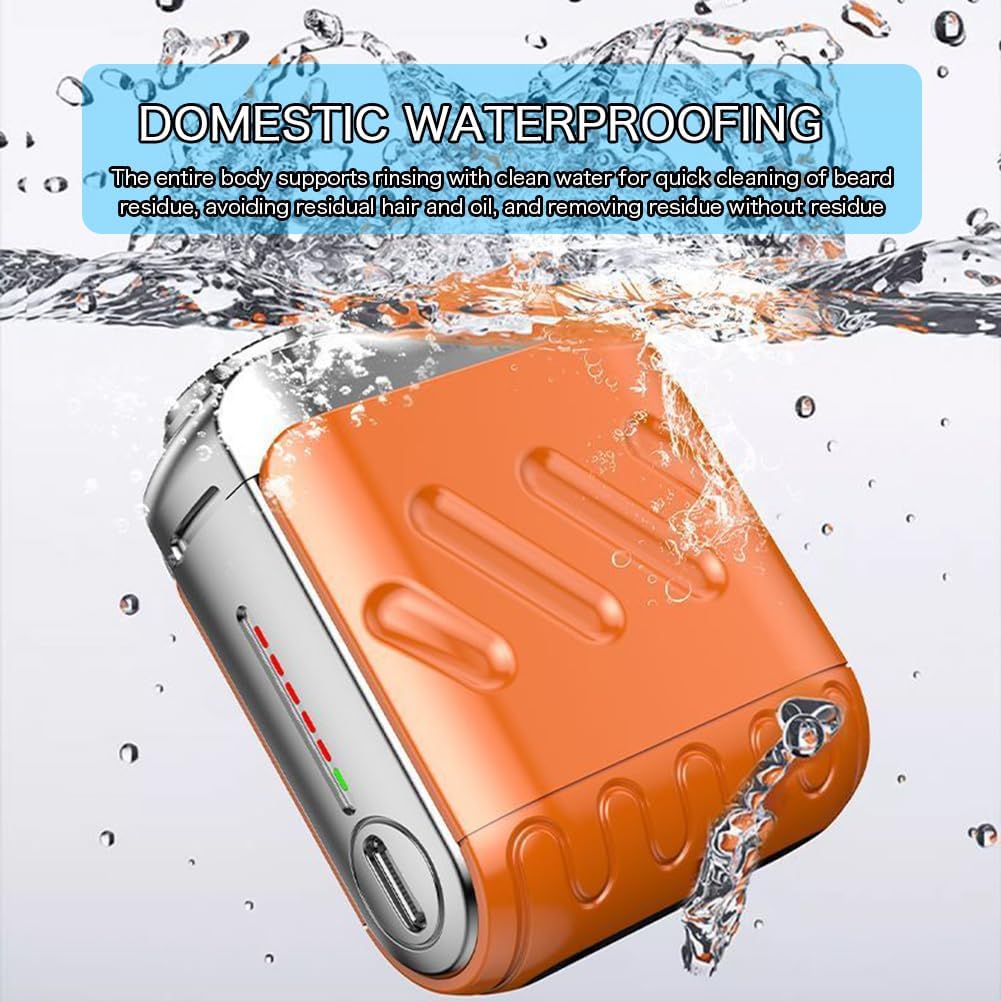Arenzza portable rotary dual ring electric shaver for cosmetics, featuring dual spinning heads and compact design for grooming.