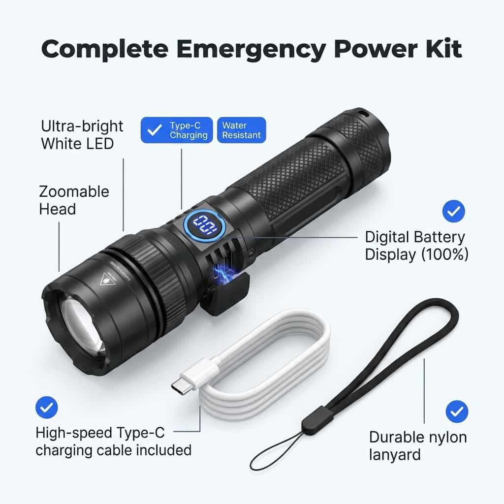 A bundle of four BrightMax™ Ultra-Bright Zoom LED Flashlights by Arenzza, showing adjustable focus and compact design.