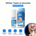A close-up of BrightSmile™ peroxide-free teeth whitening gel from Arenzza, designed for sensitive teeth, in a clear applicator tube.