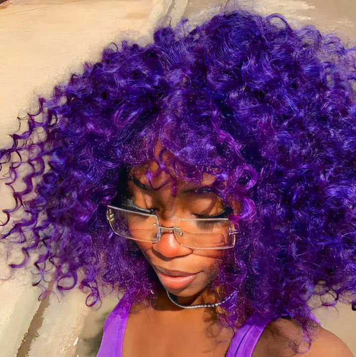 Aarenzza ColorFlex™ damage-free temporary hair color in vibrant shades, shown on a person with styled hair.