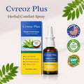 Arenzza Cvreoz Plus™ Herbal Comfort Spray bottle with herbal ingredients, designed for soothing and refreshing comfort.