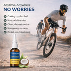 A close-up of Arenzza Cvreoz Plus™ Herbal Comfort Spray bottle with herbal ingredients visible on the label.