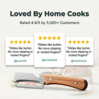 Arenzza DualPeel™ stainless steel kitchen peeler with high durability, precise peeling, and integrated bottle opener on a white background.