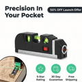 Arenzza EasyLevel 4-in-1 Laser Measure Tool showing its compact design with digital display and measurement buttons.