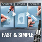 Aarenza Glassfix™ repair kit for cracks and scratches on glass, shown with repair tools and materials for easy DIY fixes.