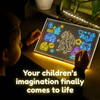 Arenzza GlowPad reusable LED drawing board with illuminated surface and instant erase technology, ideal for creative drawing and sketching.