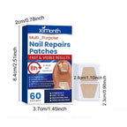HealthyNail™ Fungal Nail Restoration Patches by Arenzza, close-up of clear, discreet patches on nails for healthy nail restoration.