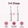 Arenzza Instant Lash Lift Curler with gentle design, showing curled eyelashes on different eye shapes for salon-quality results.