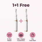 Arenzza Instant Lash Lift Curler with gentle design, showing curled eyelashes on different eye shapes for salon-quality results.
