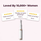 Arenzza Instant Lash Lift Curler showing its gentle design for all eye shapes, delivering salon-quality results instantly.