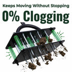 Arenzza automatic self-cleaning lawn aerator with sturdy metal tines and ergonomic handle for efficient lawn aeration.