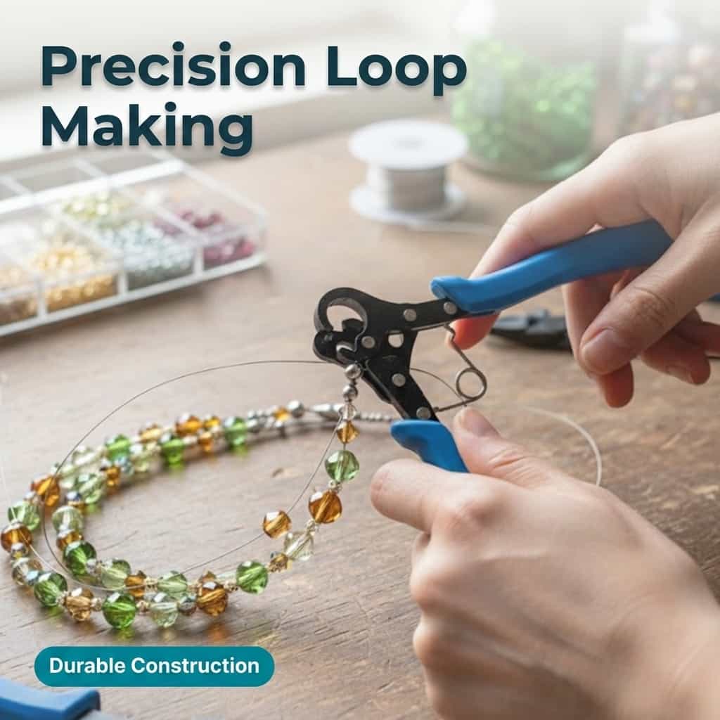 A close-up of the Arenzza LoopLuxe jewelry loops in use, showcasing quick and easy jewelry assembly with sleek, minimal design.