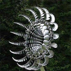 Aarenza metal garden windmill with weather-resistant design, outdoor decorative windmill with intricate metal craftsmanship in a garden setting