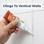 Close-up of Arenzza MoldClear™ fast black mold removal spray acting on mold surface with visible foam and application details.