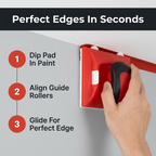 Arenzza PerfectEdge™ wall edge prep tool shown in use, demonstrating clean, precise wall corner and edge finishing.