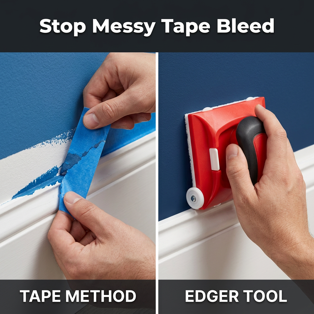 Arenzza PerfectEdge™ wall edge prep tool demonstrating quick, precise edging for flawless wall finishes.
