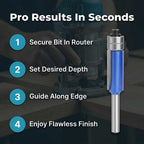 Arenzza PerfectEdge™ precision deburring set with four tools, displayed with numbered steps for effective metal finishing.