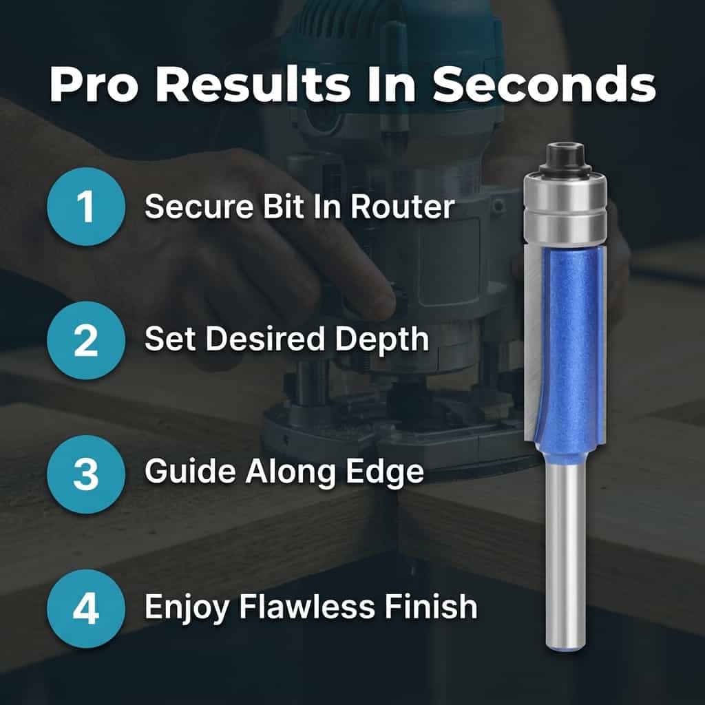 Arenzza PerfectEdge™ precision deburring set with four tools, displayed with numbered steps for effective metal finishing.