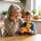 Children engaging with the PlayCraft™ DIY craft kit by Arenzza, creating colorful arts and crafts in a lively indoor setting.