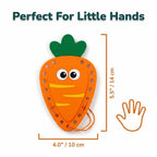 A detailed 8-dimension size diagram for the PlayCraft™ Safe DIY Craft Kit for Kids by Arenzza, showing measurements and components.
