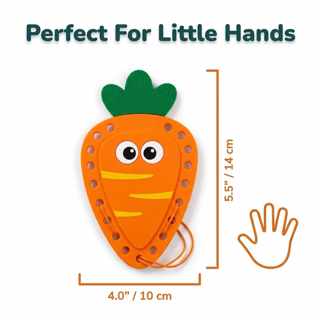 A detailed 8-dimension size diagram for the PlayCraft™ Safe DIY Craft Kit for Kids by Arenzza, showing measurements and components.
