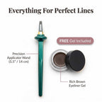 Arenzza Precision Eyeliner Drawing Tool set with three bundles, ideal for creating effortless winged eyeliner looks.