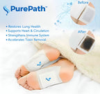 A set of Arenzza PurePath™ Smoker's Detox Patches applied to skin, designed to support detoxification and promote wellness.