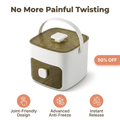 Arenzza push button ice box with a sleek design, showcasing its mess-free, odor-proof storage with a push button lid.