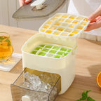 Arenzza push button ice box with mess-free, odor-proof storage, showing sleek design and secure lid for keeping ice cold.