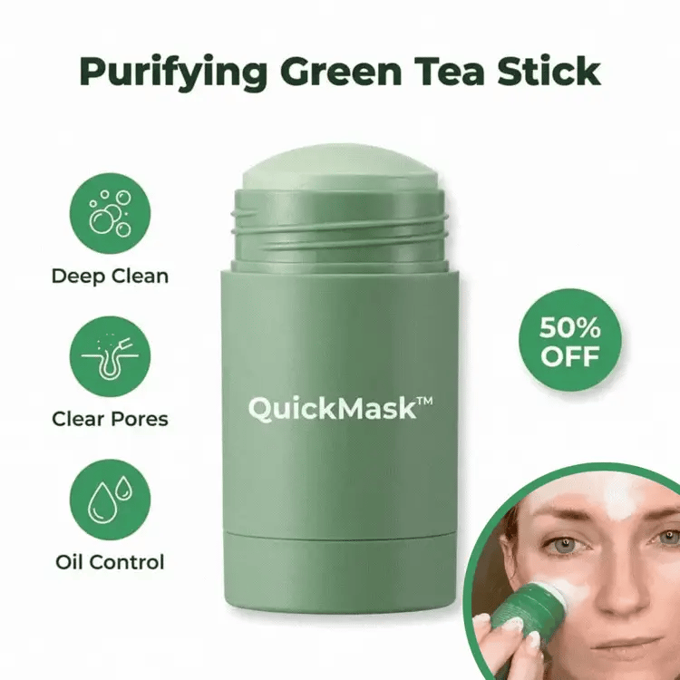 Aarenza QuickMask™ Deep Pore Cleanser in a sleek tube, designed for thorough skincare and pore cleansing.