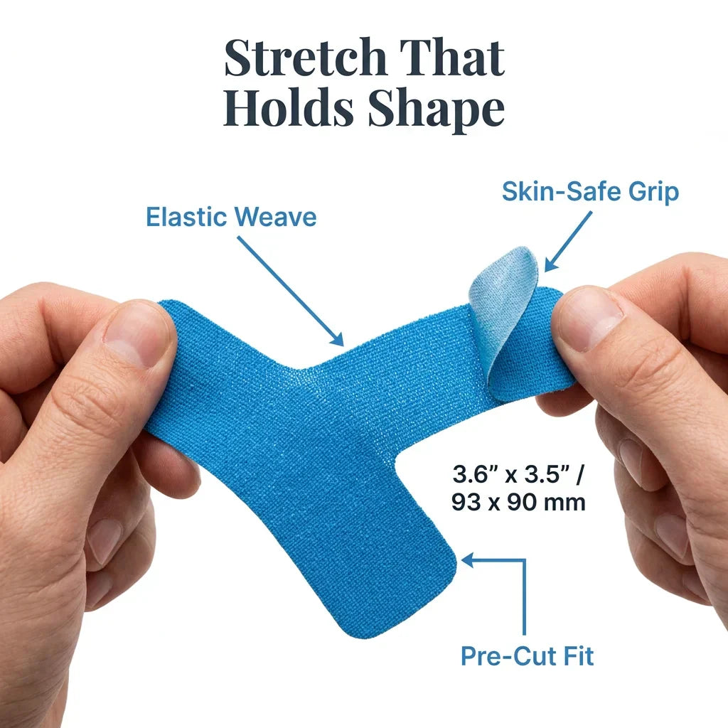 Close-up of the Arenzza Quietstep™ Elastic Bunion Relief Wrap showing soft, breathable material and adjustable design for comfort.