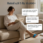 Aarenzza Quietstep™ Elastic Bunion Relief Wrap shown on a foot, designed to provide comfortable bunion support and pain relief.