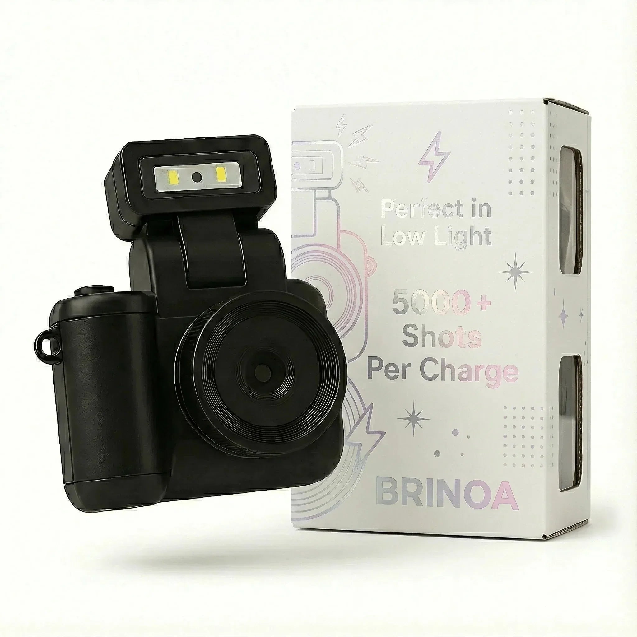 Arenzza Retro Snap™ Nostalgic Camera with vintage design, black body, and classic viewfinder, perfect for photography enthusiasts.