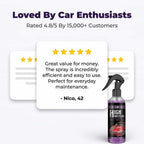 A car coated with ShineGuard™ 3-in-1 Ceramic Car Coating by Arenzza, showing a glossy, protected vehicle surface.