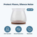 Arenzza SlideSafe™ protective pads for furniture legs to prevent scratches and reduce noise on hardwood floors.