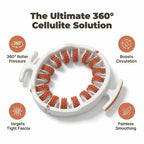 Aarenza SmoothRoll™ 360-degree cellulite reducer device with ergonomic design and textured rollers for skin smoothing.